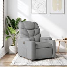 Reclinerfåtölj Ljusgrå Tyg