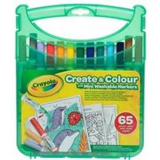 Crayola Create and Colour Mini Washable Markers 65 Piece Carry Case Multi