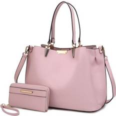 Pink - Women Messenger Bags MKF Collection Kane Women's Satchel Bag with Wallet by Mia K Pink