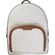 Michael Kors Beige Reput Michael Kors Jaycee Logo Backpack - Vanilla