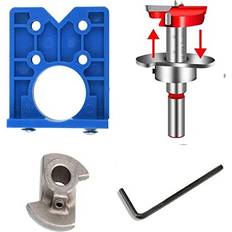 Door Hinge Jig, Forstner Bit Sets, 35mm Hinge Drill Bit for Kitchen Door Handle Jig, Puncher Locator for Cabinet Hinges and Mounting Plates