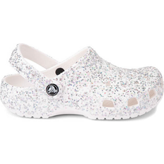 Weiß Pantoffeln Crocs Toddler Classic Starry Glitter Clog - White/Silver