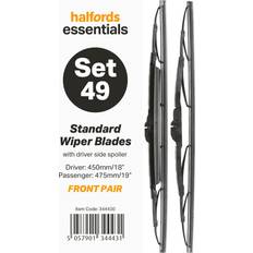 Halfords Essentials Wiper Blade Set 49