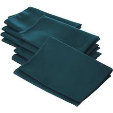 Linen Cloth Napkins LA Linen Linen 1818Pop-pk10-TealDrkP82 Cloth Napkin (45.72x45.72cm)