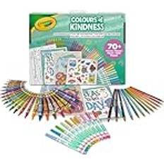 Crayola Colours of Kindess, Farbkoffer, 70 Stück Marker, Wachsmalstifte, Bleistifte, Malvorlagen, Sticker, kreatives Geschenk für Kinder und Mädchen, ab 4 Jahren, 04-2941