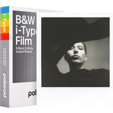 79 x 79 mm (Polaroid 600) Instant Film Polaroid B&W Film i-Type 8-pack - White Frame