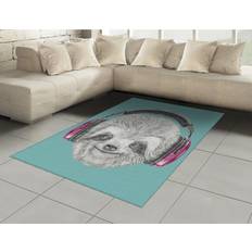 Happy Larry Parkin Flatweave Teal/Grey
