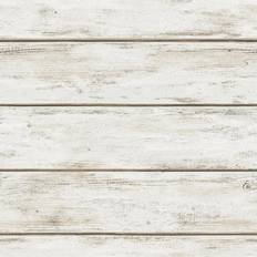 InHome White Washed Plank Peel and Stick Wallpaper Sample