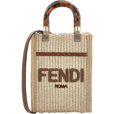 Fendi Totes & Shopping Bags Fendi Mini Sunshine Shopper Raffia Beige