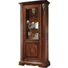 Display Brown Glass Cabinet 107x221cm
