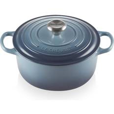 Le creuset 4.2 Le Creuset Marine Signature Cast Iron Round med lokk 4.2 L 24 cm