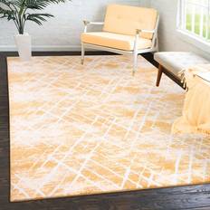 Borough Wharf Luxury Machine Woven Rug Yellow