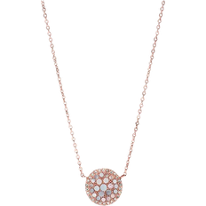 Rose Gold Necklaces Fossil Mosaic Necklace - Rose Gold/Mother of Pearl