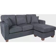 OSP Home Furnishings Russell Navy Sofa 73.8" 2pcs 4 Seater