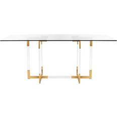 Brass Dining Tables Safavieh Couture Julina Clear Dining Table 30x72"