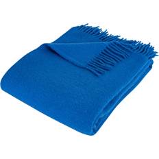 Uldplaid Solid Koboltbla