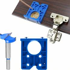 Shein 1/2Pcs 35mm Concealed Hinge Jig Kit, Wood Drilling Hole Saw Set, Woodworking Drilling Tool, Wood Cutter For Face Frame Cabinet Cupboard Door Hinges