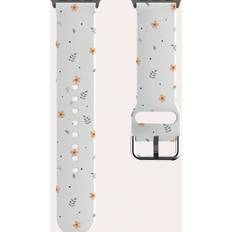 Smartwatch Strap Shein 1pc Minimalistic And Fresh Floral Painting Patterned Tpu Watch Band Compatible With 38/40/41/42/44/45/49mm Apple Watch Ultra/Se/8/7/6/5/4/3/2/1