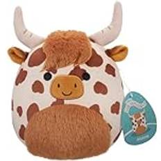 Squishmallows Original Peluche de 19 cm- Alonzo la Vache Brune et Blanche