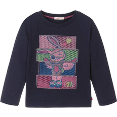 BillieBlush Long Sleeve T-Shirt With Print - Navy Blue