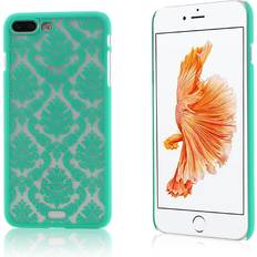 Apple Nyström Blommönster Plastskal iPhone 7 Plus 8 Plus Cyan