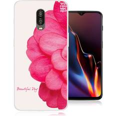 OnePlus 6T beskyttelsesetui i silikone med mønster Livagtig blomst