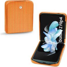 Noreve Lederschutzhülle Samsung Galaxy Z Flip4 Galaxy Z Flip 4 Smartphone Hülle, Orange