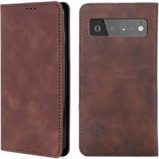 Cover-Discount Cover-Discount Google Pixel 6 Pro Vintage Flip Case Hülle braun Google Pixel 6 Pro Smartphone Hülle