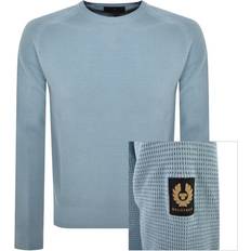 Belstaff Knitted Sweater Jumpers Belstaff Cole Knit Jumper Blue