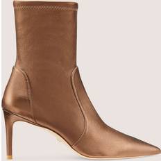 Bronze Ankle Boots Stuart Weitzman Women's Pointed Toe Sock Booties Bronze