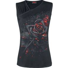 Spiral Burnt Rose Top black