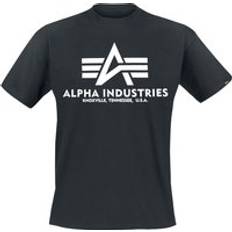 Alpha Industries Herren Oberteile Alpha Industries Basic T-Shirt - Schwarz/Weiß