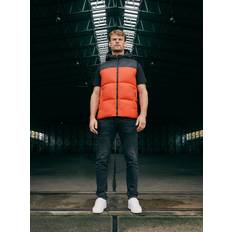 Men - Orange Vests Crosshatch Chemerley Hooded Gilet Orange