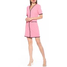 Pink - Shirt Dresses Alexia Admor Women's Jaiya Crepe Mini Shirt Dress Pink