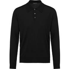 Women - Wool Polo Shirts Prada Worsted Wool Polo Shirt