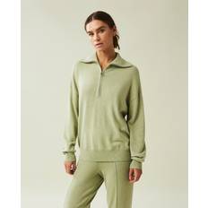 Lexington Reagan Knitted Half Zip Sweater Tröjor Dam Grön