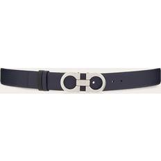 Blue - Women Belts Ferragamo Woman Reversible and adjustable Gancini belt Myrtle/Black