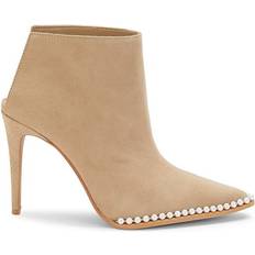 Karl Lagerfeld Ankle Boots Karl Lagerfeld Women's Studded Suede Stiletto Booties Taupe