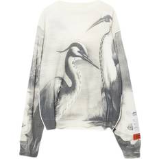 Heron Preston Knit Panel Crewneck White, Male, Tøj, Tops, Grå