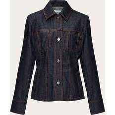 Ferragamo Cotton Jackets Ferragamo Button Down Denim Jacket