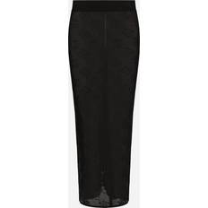 Mesh Skirts Dolce & Gabbana Mesh-stitch pencil skirt black