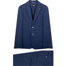 BOSS HUGO 'C-Hanry' Italian Fabric Slim Fit Check Suit Navy