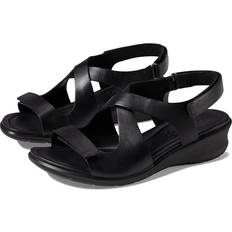 Ecco Heeled Sandals ecco Women's Felicia Cross Sandal Leather Black