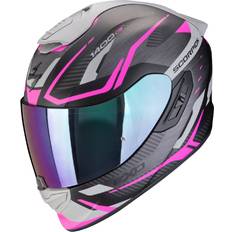 Integralhjälmar Motorcykelhjälmar på rea Scorpion EXO-1400 EVO II Air Accord Holmet - Matt Black/Pink