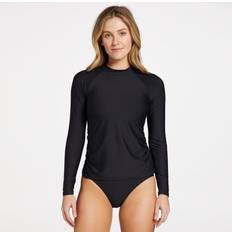 XS Rash Guards & Base Layers Calia CALIA Women's Long Sleeve Rashguard, Medium, Pure Black