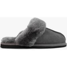 Nylon Slippers Daniel DANIEL Shut Grey Sheepskin Twinface Slippers 39, Colour: Grey Fa