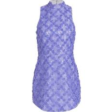 Amanda Uprichard Floral Lace Marshall Mini Dress in Purple. XS, M, L, XL