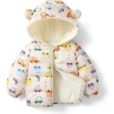 Multicoloured Jackets Xcsgsra Apricot, 2-3 Years Baby Boys girls Kids Winter Cotton Coat Hooded Multicoloured One