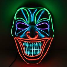 Spooktacular Creations Halloween Led Mask Clown Mask with Lighting for Halloween Costume Party Supplies