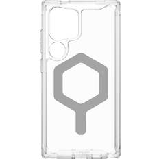 UAG URBAN ARMOR GEAR Designed for Samsung Galaxy S24 Ultra Case 6.8" Plyo Pro Ice/Silver, Magnetic Charging Anti-Yellowing Rugged Impact Resistant Non-Slip Transparent Protective Cover